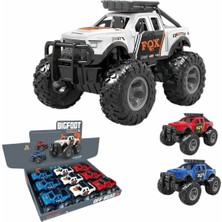 PopŞeker Sürtmeli Bigfoot Off-Road Jeep 1:28 Ölçek - Dev Tekerlekli Dayanıklı Gövde Arazi Aracı (12 Cm)