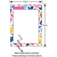 İyi Fikirler Kalp Desenli Yaz Sil Buzdolabı Notluk Alışveriş Listesi Manyetik Metal Magnet To Do List Kalem Hediyeli