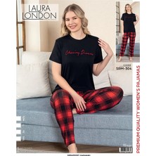 Laura London 304 Ring Viskon Kısa Kollu Bayan Pijama Takım