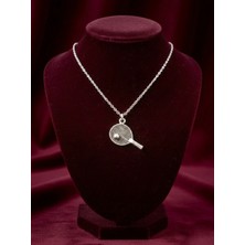 Silvari Silver Masa Tenisi Raket Kolye Unisex Tasarım 925 Ayar Gümüş Kolye