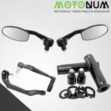 MOTONUM Hero Dash Modifiye Seti-Siyah-Oval Gidon AYNA-MD07594