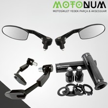 MOTONUM Aprilia Sr 125 Modifiye Seti-Siyah-Oval Gidon AYNA-MD07957