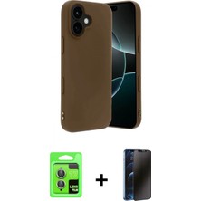 Pileli Store Pilelistore™ iPhone 17 Kılıf Kozmos Yansıma Özel Seri - Siyah 3D Antistatik Hayalet Cam Ekran Koruyucu + Raze Metal Kamera Lens - Akyl