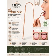 Mersi Shop Dil Temizleyici Alet Bakır Ağız Bakım Fırçası Dil Plak Temizleme Dil Sıyırıcı Hijyenik Demir
