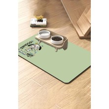 Matgo Pati Kedi Köpek Beslenme Matı 50X70CM Cool Dog Su Geçirmez Kaymaz Mama Kabı Altlığı Paspas