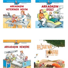 Türkiye İş Bankası Yayınları Dünyayı Öğreniyorum ( Arkadaşım Veteriner Hekim-Dişçi-Hemşire)+Balsarı’nın Kovanı 4 Kitap Set