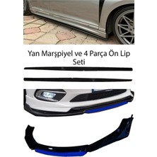 Sare Tuning Tata Marina F30 Düz Yan Marşpiyel + 4 Parça Mavi Ön Ek Piano Black Bodykit Set