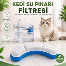 Multizone Filtre Kedi Su Pınarı Çeşmesi Şelalesi 4 Adet Kedi Yedek Filtre Seti  Aktif Karbon Su Temizleme Filtresi