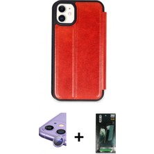 Marsilyan™- iPhone 11 Kılıf Zirve Yansıma Serisi - Siyah 360 Mat Full Body Arka Koruyucu + Raze Metal Kamera Lens - Mr