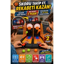 Open City 2 Kişilik Parmak Basketbol Oyunu Skor Tablolu Masaüstü Mini Basket Potası Eğitici Çocuk Oyuncağı