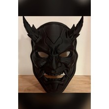 Genç 3D Geleneksel Japon Oni Maskesi | Full Yüz Samuray Ninja Cosplay Mask Kostüm Aksesuarı
