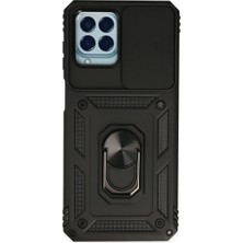 sbodurhome Samsung Galaxy M33 Kılıf Pars Lens Yüzüklü Silikon - Siyah