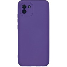 sbodurhome Samsung Galaxy A03 Kılıf Nano Içi Kadife Silikon - Mor