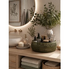 Triora Design Helix Modern Geometrik Sepet Seti Sunum Kasesi; Dekoratif Spiral Zen Dekoratif Meyvelik & Sunum Kasesi 8cm Yükseklik x 23CM Çap