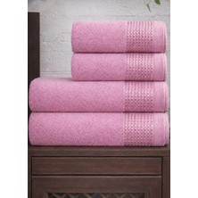 Mela Home Meltem 4'lü Banyo Havlu Seti Hamam Takımı- El ve Yüz Havlusu- Çeyiz - Hediyelik 100% Pamuk