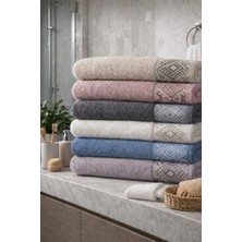 Mela Home Etnik Desenli 50*90 cm 6'lı El ve Yüz Havlu Seti- Çeyizlik- Hediyelik - Mutfak %100 Pamuklu