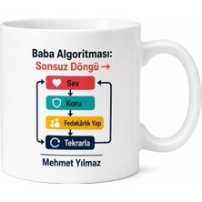 Tupya Gift Baba Algoritması Yazılı Eğlenceli Kupa Bardak Babalar Günü Hediyesi