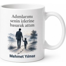 Tupya Gift Babamın Izinde Yazılı Özel Kupa Bardak Babalar Günü Hediyesi