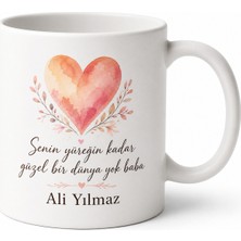 Tupya Gift Içi Güzel Baba Yazılı Özel Kupa Bardak Babalar Günü Hediyesi