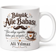 Tupya Gift Büyük Aile Babası Yazılı Eğlenceli Kupa Bardak Babalar Günü Hediye