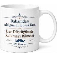 Tupya Gift Babamdan Aldığım Dersler Yazılı Kupa Bardak Babalar Günü Hediyesi