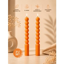 Odesia 2'li Bubble Mum Seti El Yapımı Dekoratif Şamdan Mum Doğal