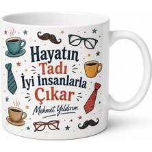 Tupya Gift Amca Için Esprili Baskılı Kupa Bardak Karışık Desenli Özel Tasarım Hediye