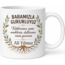 Tupya Gift Babamızla Gururluyuz Yazılı Kupa Bardak Babalar Günü Hediyesi Baskılı Kupa