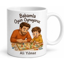 Tupya Gift Babamla Oyun Oynuyoruz Yazılı Kupa Bardak Babalar Günü Hediyesi