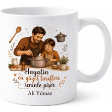 Tupya Gift Babamla Yemek Yapıyoruz Yazılı Kupa Bardak Babalar Günü Hediyesi
