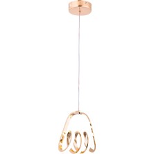UltraMint Modern 3 Renk Yanabilen Moi Tek Top LED Sarkıt Avize, Gold