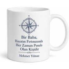 Tupya Gift Babaya Adanmış Kupa Bardak Babalar Günü Özel Tasarım Hediye Porselen