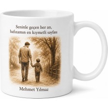 Tupya Gift Babamla Anılar Yazılı Nostaljik Kupa Bardak Babalar Günü Hediyesi
