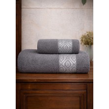 Mela Home Göz 2'li Banyo Havlu Seti Hamam Takımı- El ve Yüz Havlusu- Çeyiz - Hediyelik 100% Pamuk