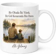 Tupya Gift Babamla Balık Tutuyoruz Yazılı Kupa Bardak Babalar Günü Hediyesi