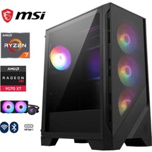 MSI Gzone Pro Amd Ryzen 7 9800X3D / Radeon Rx 9070 Xt 16GB / 64GB Ddr5 / 2tb M.2 SSD / 240MM Sıvı Soğutma Gaming Masaüstü Bilgisayar
