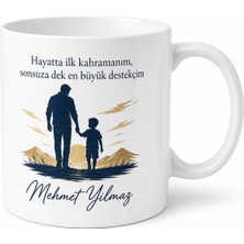 Tupya Gift Sadece Babama Özel Yazılı Kupa Bardak Babalar Günü Hediyesi Baskılı Kupa
