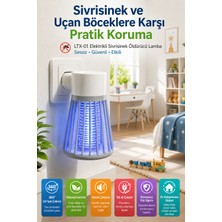 Open City Elektrikli Sivrisinek Öldürücü Lamba Uv Işıklı Fişli Sinek Kovucu Sessiz Böcek Tuzağı Ltx-01 Ev Tipi