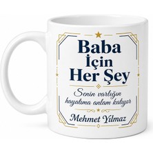 Tupya Gift Baba Için Her Şey Yazılı Kupa Bardak Babalar Günü Özel Hediye Porselen