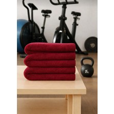Mela Home Bordo Fitness-Spor Havlusu 3 Adet -Hızlı Kuruyan-Kuaför ve Berber Havlusu 50*90 cm