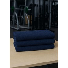 Mela Home Lacivert Fitness-Spor Havlusu 3 Adet -Hızlı Kuruyan-Kuaför ve Berber Havlusu 50*90 cm