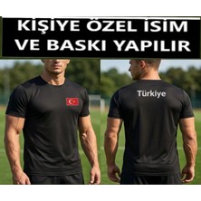 Taha spor Özel Isim Yazılır Türkiye Armalı Özel Üretim Unısex Forma T-Shirt Siyah Yetişkin Forma