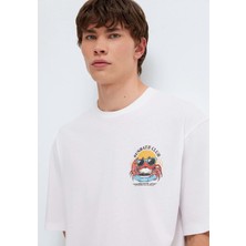 Mavi M0613386-620  Mavi Yengeç Baskılı Tişört Erkek T-Shirt