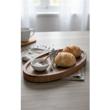 Mobika Home Doğal Ceviz Ağacı Tek Parça El Yapımı Sunumluk / Meyvelik, Doğal Ahşap, Peynirtabağı