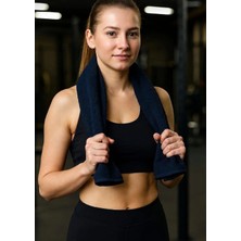 Mela Home Lacivert Fitness-Spor Havlusu 1 Adet -Hızlı Kuruyan-Kuaför ve Berber Havlusu 50*90 cm