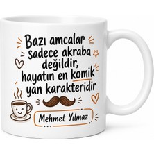 Tupya Gift Amca Için Özel Tasarım Seramik Baskılı Kupa Bardak Esprili Hediye