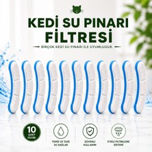 Multizone Pet Su Filtresi Kedi Köpek Su Pınarı Çeşmesi Şelalesi 10 Adet Filtre Aktif Karbonlu Temiz Su Filtresi Kabı