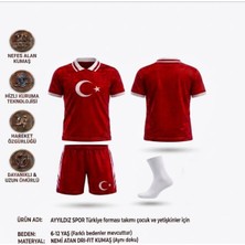 Taha spor Türkiye Çocuk Forması Takımı Y04 Yakalı Özel Tasarım Kırmızı Beyaz 3 Lü Set Forma+Şort+Çorap (KOD:Y04)