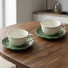 LuckyArt Lucky Art Lefora Porselen 2’li Çay Fincanı Seti  Lyjı 013