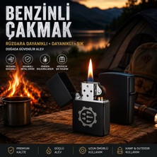 Home Dekor Hediye Sevgiliye Hediye Mühendislere Özel Tasarım Çark Temalı Siyah Metal Benzinli Çakmak dolu Gönderim
